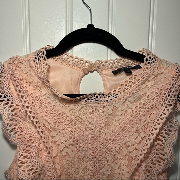 Lulus Blush Pink My Sweetheart Lace Mini Dress Size Small - Picture 3 of 12